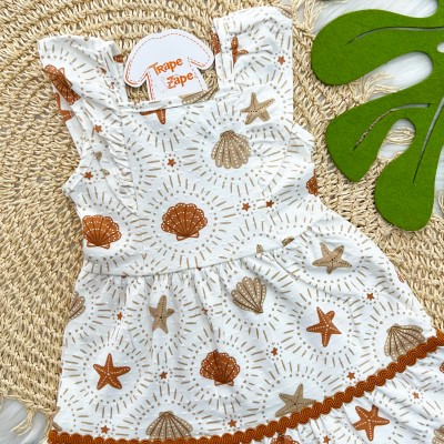 Vestido Batinha Fundo do Mar - Marrom